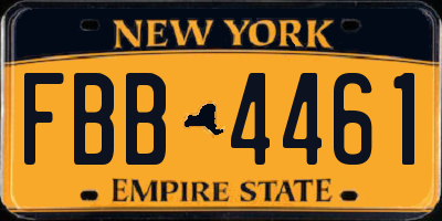 NY license plate FBB4461