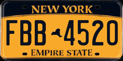 NY license plate FBB4520