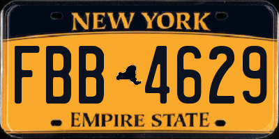 NY license plate FBB4629