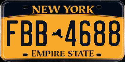 NY license plate FBB4688