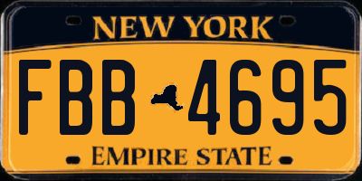 NY license plate FBB4695