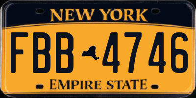 NY license plate FBB4746