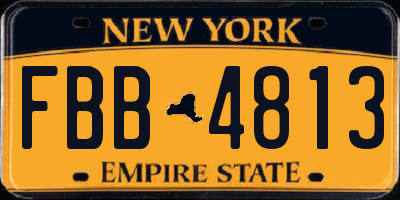 NY license plate FBB4813