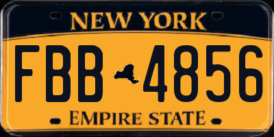 NY license plate FBB4856