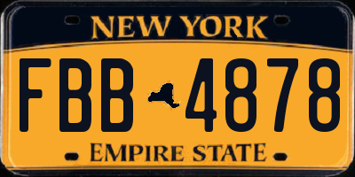 NY license plate FBB4878