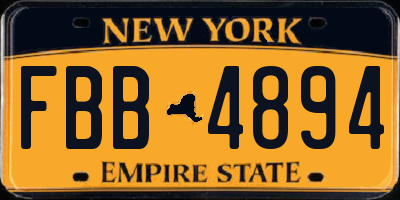 NY license plate FBB4894