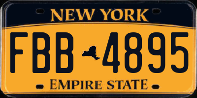 NY license plate FBB4895