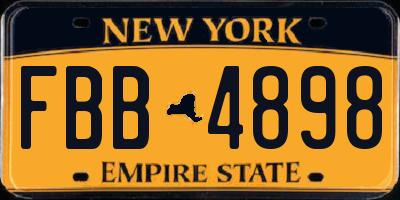 NY license plate FBB4898