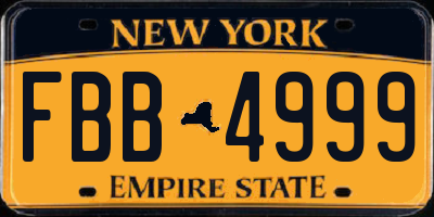 NY license plate FBB4999