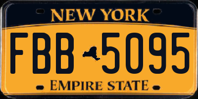 NY license plate FBB5095