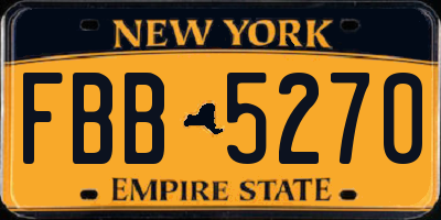NY license plate FBB5270