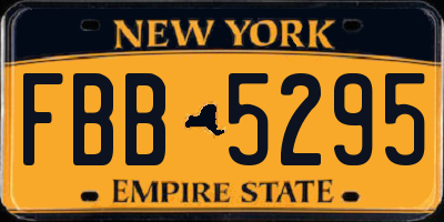 NY license plate FBB5295