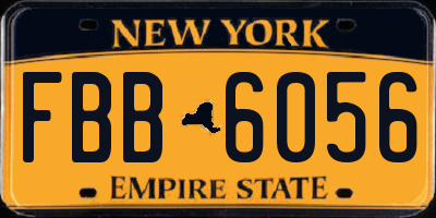 NY license plate FBB6056