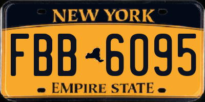 NY license plate FBB6095