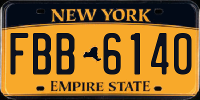 NY license plate FBB6140