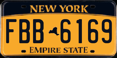 NY license plate FBB6169