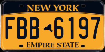 NY license plate FBB6197