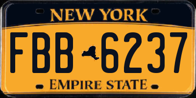 NY license plate FBB6237