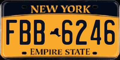 NY license plate FBB6246
