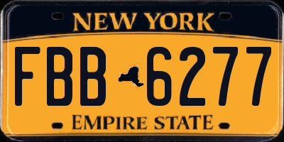 NY license plate FBB6277