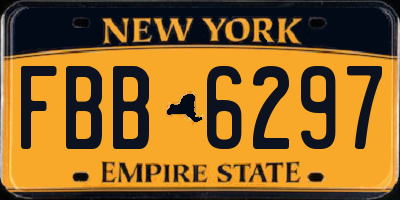 NY license plate FBB6297