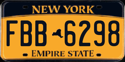 NY license plate FBB6298