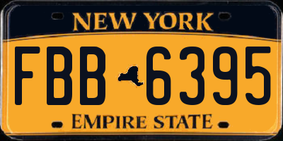 NY license plate FBB6395