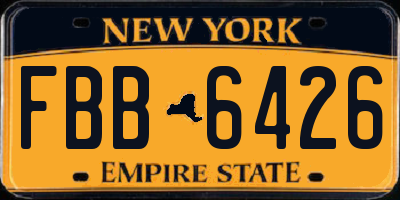 NY license plate FBB6426