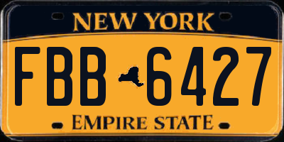 NY license plate FBB6427