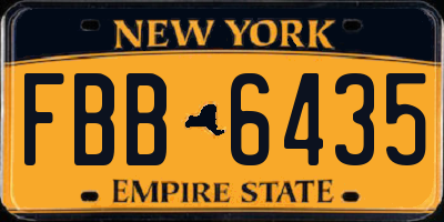 NY license plate FBB6435