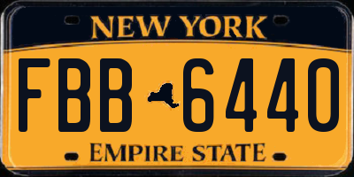 NY license plate FBB6440