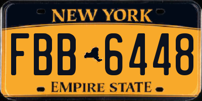 NY license plate FBB6448