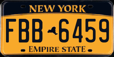 NY license plate FBB6459