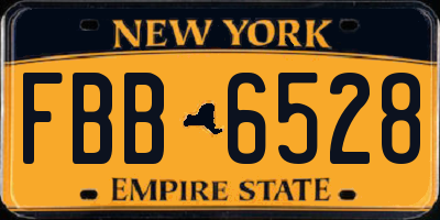 NY license plate FBB6528