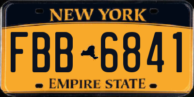 NY license plate FBB6841