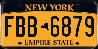 NY license plate FBB6879