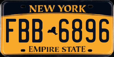 NY license plate FBB6896