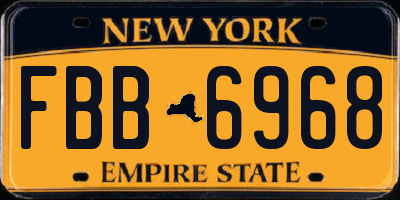 NY license plate FBB6968