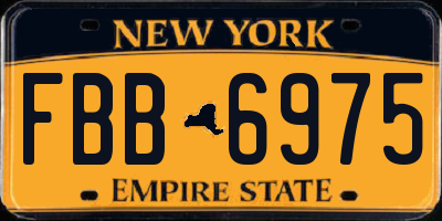 NY license plate FBB6975