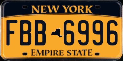 NY license plate FBB6996
