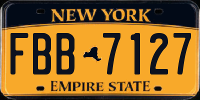 NY license plate FBB7127
