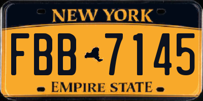 NY license plate FBB7145