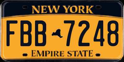 NY license plate FBB7248