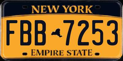 NY license plate FBB7253