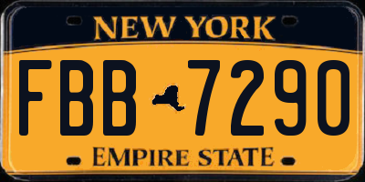 NY license plate FBB7290