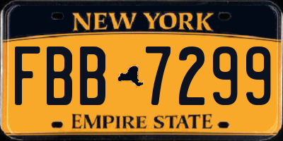 NY license plate FBB7299