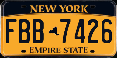 NY license plate FBB7426
