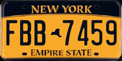 NY license plate FBB7459