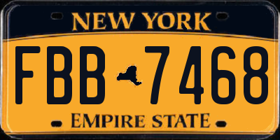 NY license plate FBB7468