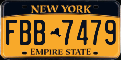 NY license plate FBB7479